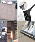 Self Adhesive Weather Stripping And Sealing Tape For Roofs Pipes Boats Aluminum Foil Waterproof Heat Resistant Fire Retardant Quick Fix Repair Tape 0.1x10m 0.3x32.8ft shown patching surfaces in different scenarios.