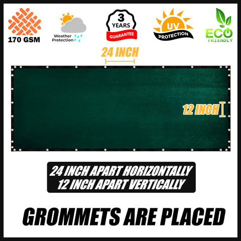 Green Fence Privacy Screen Netting 4 Ft By 50 Ft Breathable HDPE Mesh, UV And Water Resistant Windscreen Cover With Cable Ties Included
