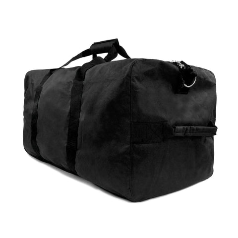 Heavy Duty 110L 30 Inch Duffel Bag For Cargo Gear Made From Water Resistant Polyester With End Handles Extra Durable Black Travel Tote