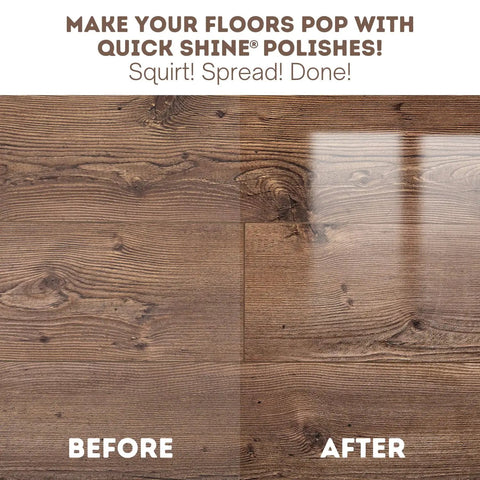 Straight Up Slick Hardwood Floor Polish In A Compact 27 Oz Bottle results with a high gloss shine on hardwood.