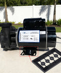 Pool Pump Pad Anti-Vibration Mount Base For Quiet Operation In Pools And Hot Tubs, Rubber Vibration Dampening Pad next to pump