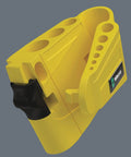 Yellow hex key holder for Hex Key L Set For PKL 950 Series Nine Sizes N Multi With Hex Plus, black laser finish for protection.