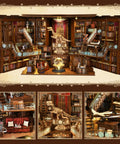 DIY Book Nook Kit For Dollhouse Lovers 3D Wooden Puzzle Bookend And Bookshelf Insert Decor With LED Light Miniature Library