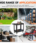 Beefy Rolling Storage Cart 40 By 17 Inches With 1000 Lb Capacity, Workhorse Utility Cart Made From Industrial Grade Polypropylene, Rustproof, Waterproof, Corrosion Resistant For Indoor Or Outdoor Use in garden, warehouse, office, garage