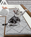 Cat on Non Slip Stair Treads for Indoor Wood Steps 28x9 Inch Edging Rugs 4 Pack Low Profile Carpet Mats TPE Backing