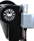 Side view of Beefy Heavy Duty Crab Pot Puller With 2.3 HP 90 To 1 Powerdrive Gear System showing controls and gear.