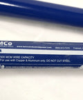 Label on heavy duty wire and cable cutter for copper and aluminum up to 400 MCM with 18 inch steel handles and rubber grips