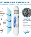 APEC Water inline sediment filter for plug and play countertop reverse osmosis replacement filter set with polypropylene fibers