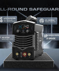 Front view of MIG Welder 140A 110V 3 In 1 Flux Core Stick And Lift TIG Gasless Inverter with IGBT digital display