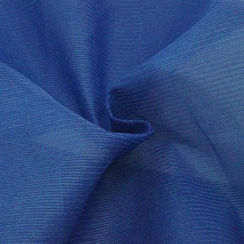 Close-up of blue mesh fabric texture