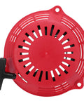 Durable PVC Manual Pull Start Assembly For Garden Tools And Industrial Equipment Tough Replacement Part For GCV160 Engine Pull Starter Easy Fit And Built To Last Performance red manual recoil starter housing with black handle