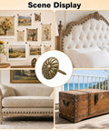 Antique Brass Decorative Upholstery Studs Featuring Classic Daisy Designs For Sofas Headboards And Woodwork Heavy Duty Furniture Nails in decor setting