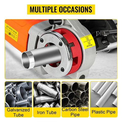 Heavy Duty Boss Level 2300W Electric Pipe Threader With A Completely Enclosed Copper Motor, threading various pipe types.