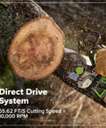 18 Inch 60V Cordless Chainsaw Tool Only Bringing Actual Gas Engine Kick To Yard Work Without The Noise Or Fumes cutting through log