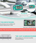 One Inch Inline Water And Fuel Flow Meter With Swivel 360 Connector For 2.6 To 26 GPM NPT Thread Aluminum Alloy Body High Precision Plus Or Minus One Percent For Diesel Gas Oil Gasoline Kerosene Methanol E15 shown installed with display and PCB details