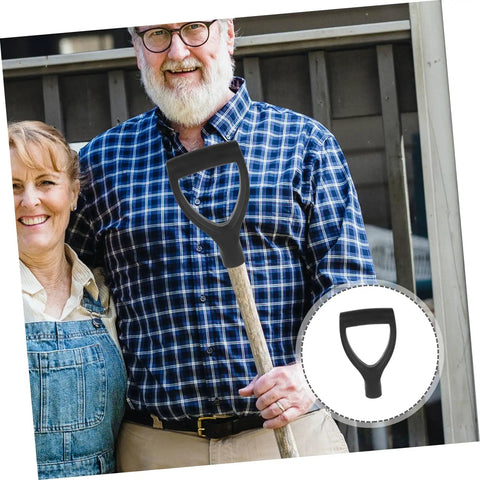Ergonomic Gardening Shovel Handle Replacement for Spade With Comfy Grip and Easy Swap shown by a person