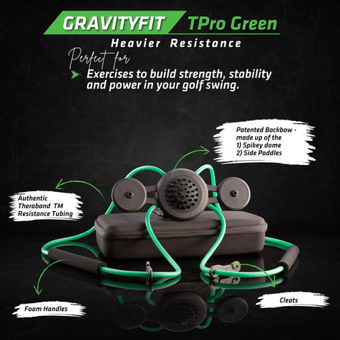 TPro Green 2.0 Golf Swing Training Aid With Heavy Resistance And Coach Crafted Drills