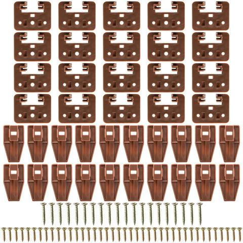 No Fuss Easy Install 20 Plastic Drawer Slide Track Guides For Center Mount Drawers Replacement Parts Kit For Dressers Nightstands And Kenlin Rite Trak 1 Drawer Systems, 20 guides and screws