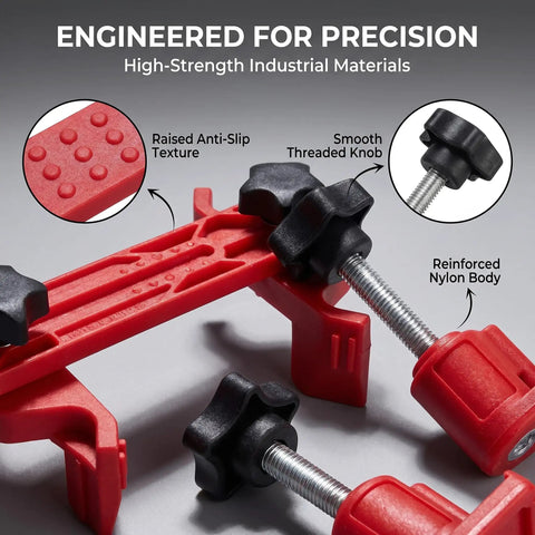 9 Piece Universal Engine Camshaft Clamp Locking Tool Kit For Dual Overhead Cam Motors Tough Nylon Antislip Grip details showing clamps and texture.