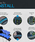 Installation steps for Diamana HD Front And XHD Rear 27-Inch Tubeless Foam Tire Insert Set for 2.4 to 2.8 inch tires.