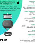 Dope Thermal Imaging Camera For iPhone 15 And Newer With USB C 240x180 Upscaled Infrared From 80x60 Native MSX Fusion shown with accessories