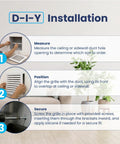 DIY installation steps for 24x24 Inch Air Return Vent Cover Decorative Aluminum Grille For Ceiling Or Wall, Rustproof and Built to Last