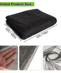 Large Garden Mosquito Netting 39 By 10 Feet Breathable Mesh Shield For Backyard Patio Against Bugs Plant Cover Black 3x12m