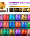 Levitating Moon Lamp 6 Inch With 18 Color Galaxy LED Light Remote Control 3D Floating Moon Night Light color display