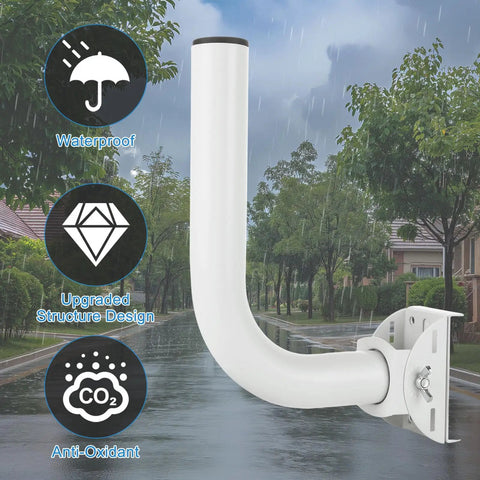 Universal Wireless Bridge Bracket Mount 2 Pack Pole And Wall Mount For Outdoor Antenna waterproof white steel mount in rain