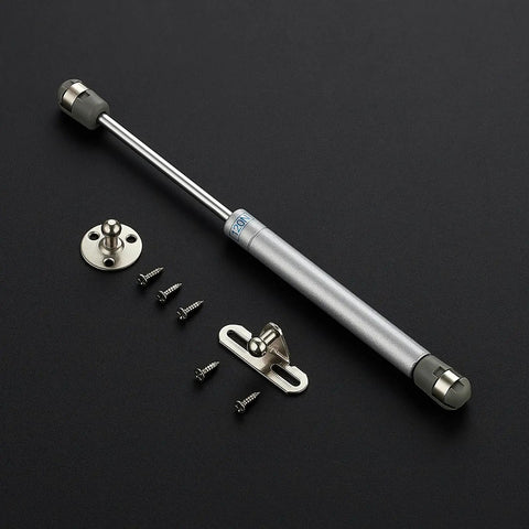 10 Inch Gas Struts For Cabinets, Soft Open And Soft Close Lid Supports, 120N 26 Lb Lift Shocks, silver, with mounting hardware
