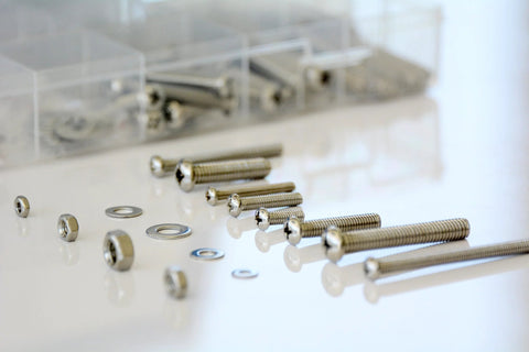 Swordfish 31920 stainless steel nut, bolt and washer assortment; 224-piece set with clear storage case