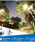 150W LED Retrofit Kit Workhorse For Street Lights And High Bays 5000K Cool White 18000 Lumens installed on street lights