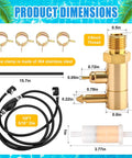 Outboard Fuel Line Hose Kit Five Sixteenth Inch Ten Feet With Primer Bulb And Quick Female Tank Connector Plus Fuel Filter Brass Tank Pro Grade dimensions