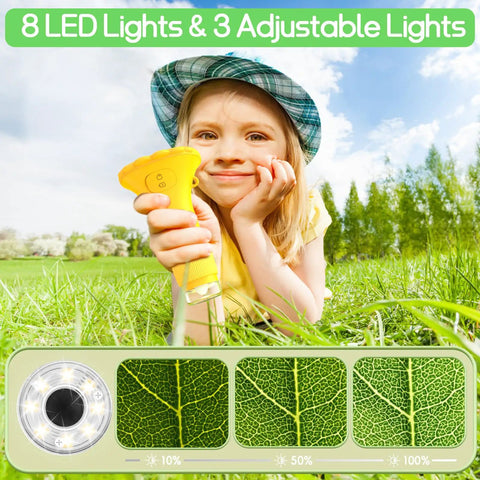 Pocket Digital Microscope For Kids 1000X Portable Handheld Microscope With Built In Storage For Photo And Video Capture Provides Real Time Viewing Of Plants Insects Coins Jewelry Stamps Educational Toy Gift For Ages 3 To 10 Boys And Girls, yellow handheld