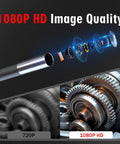 Articulating Borescope Camera With Light For Automotive And Industrial Inspection, 1080p image quality comparison with gears