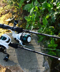 Crixus Fishing Rod And Reel Combo For Spinning And Baitcasting, Go-To High-Performance IM6 Graphite Two Piece Blanks outdoors