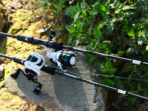 Crixus Fishing Rod And Reel Combo For Spinning And Baitcasting, Go-To High-Performance IM6 Graphite Two Piece Blanks outdoors