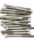20 pcs 1/4-20 x 2-1/2 in stainless steel 304 hex socket head cap screws, partially threaded.