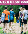 Group hiking with Waterproof Dry Bag 5L Roll Top Backpack For Kayaking Boating Camping And Beach Trips Ultra Lightweight
