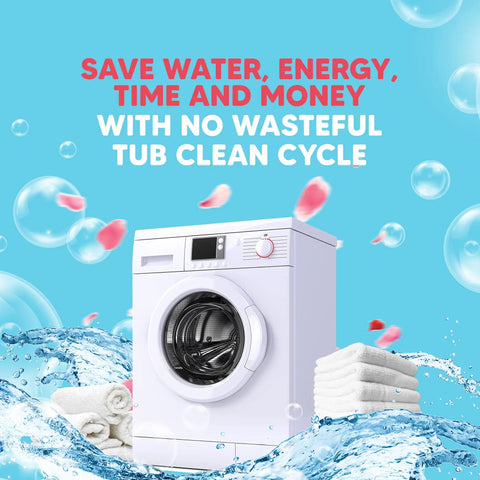 Odor Busting Washer And Towel Cleaner With 24 Treatments, Eco Friendly And Septic Safe, Made In USA washer with towels and bubbles