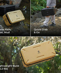 Nestout Go-To Gear Storage Case Lightweight Hard Shell Organizer Water Resistant Stackable Case With Padded Dividers outdoors