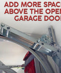 Low Headroom Quick Turn Top Brackets 2 Pack for Garage Doors with 4 Steel Rollers installed on door