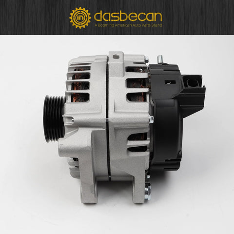 Side view of Beefed-Up 180 Amp High Output Alternator For Hyundai Palisade 2020-2025 And Kia Telluride 2020-2024 3.8L Durable Replacement