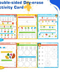 Double-sided dry-erase cards for Fraction Playbook For Kids With Tiles And Circles Hands On Montessori Style Math Manipulatives