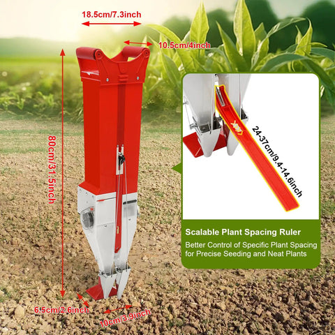 Adjustable Handheld Garden Seeder For Corn Peanuts And Soybeans With Double Cylinder Seed And Fertilizer Delivery Manual Planter