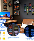 Glow In The Dark Gamer Wall Decals Four Piece Set Featuring Joystick Controller Stickers For Boy Bedroom Decor in blue glow