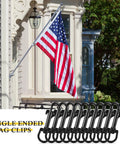 Top Tier Badass Rugged Zinc Alloy Swivel Trigger Snaps 2.67 Inch Single Sided Clips One Hand Quick Release Carabiner For Camera Bag Lanyard And Everyday Carry 10 Pack with flag