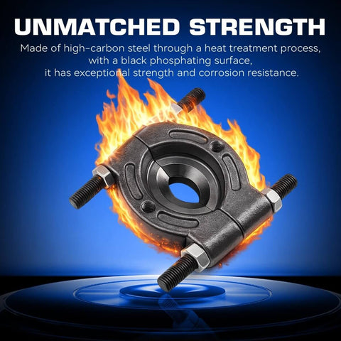 12 Piece Bearing Puller Set Workhorse Pro 5 Ton Capacity With 2 Inch And 3 Inch Bearing Separator Jaws, flaming background