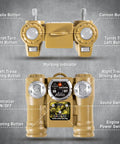 Controller for Epic Remote Control Battle Tank Set 1/24 With M1A2 And German Leopard II Tanks, detailing buttons and switches.