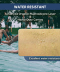 Durable Tough As Nails Canvas Tarps 6x8 Feet Waterproof Tarpaulins with Aluminum Grommets detail with water on surface